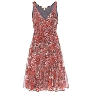 Brit Ophelia Print Silk Fit Flare Dress NWT